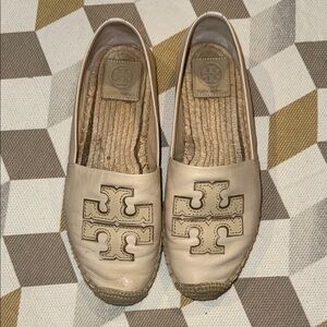 Tory Burch Ivory Espadrille Flats